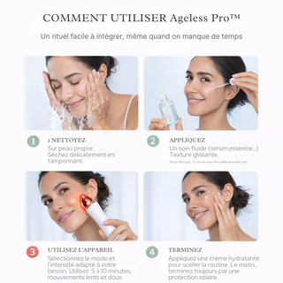 Ageless Pro™ 4-en-1 — L’appareil visage qui transforme votre routine